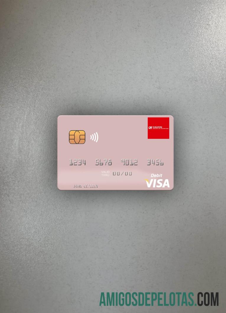 Cartão de débito Visa do Banco Calyon da Tailândia Photolook Front modelo